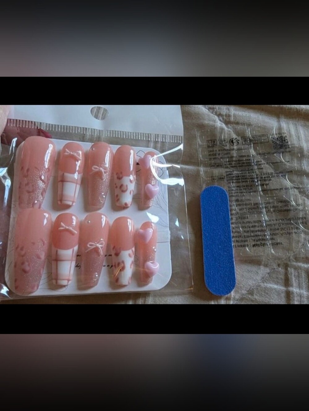 Pink Artificial Nails - Long Length
